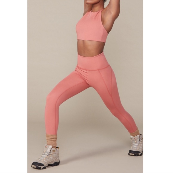 girlfriend collective Pants - Girlfriend Collective Salmon Pink Athletic Leggings